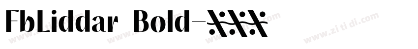 FbLiddar Bold字体转换